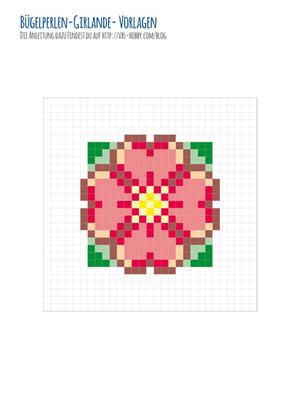 Kostenlose Vorlage f&uuml;r eine Girlande aus Hama Perlen