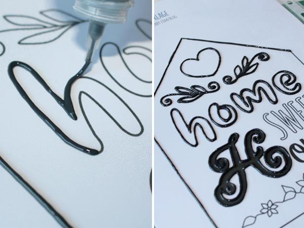 Konturen des Türschilds