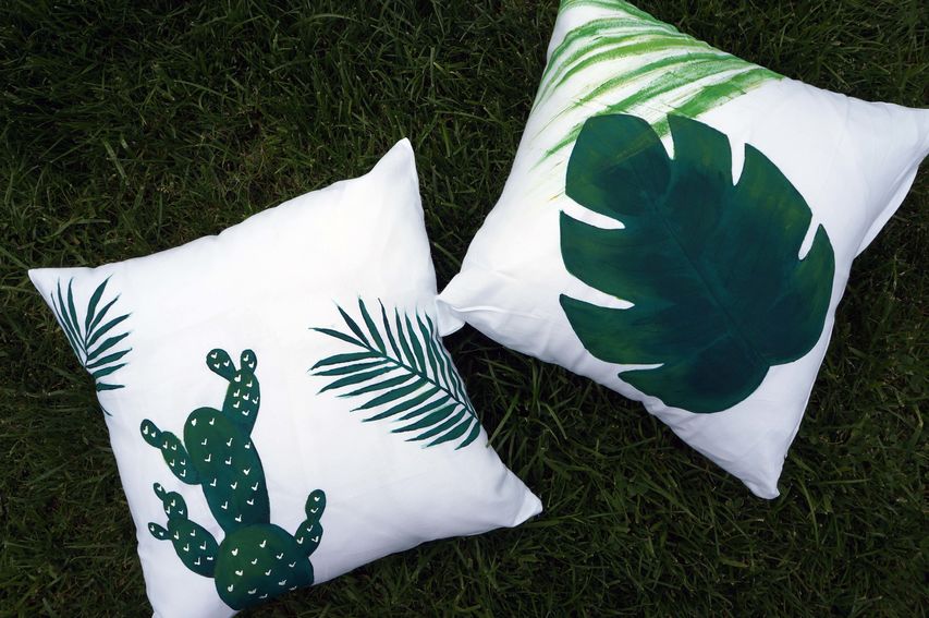 DIY: Greenery Kissenbez&uuml;ge gestalten