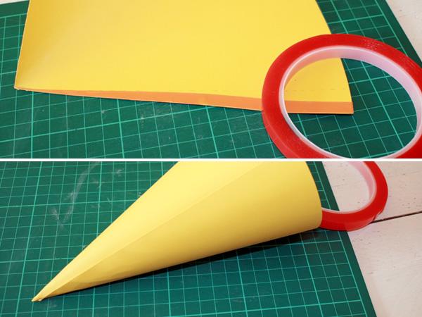 Minischultüte zusammenrollen