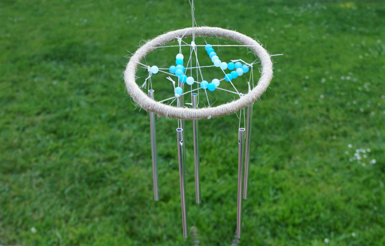 Windspiel: Ergebnis  Windspiel mit Klangstäben basteln