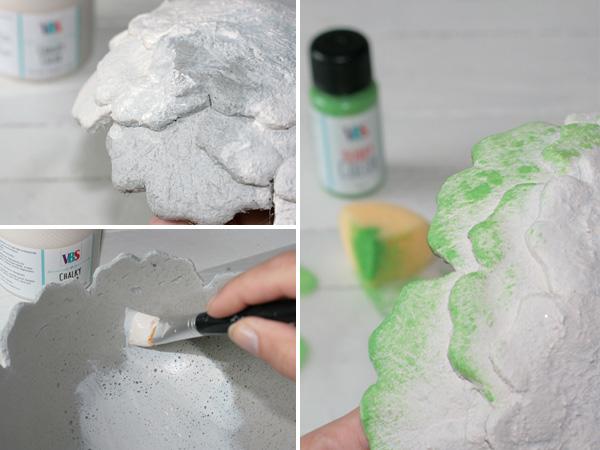 Schale aus Knetbeton: bemalen  Schale aus Knetbeton