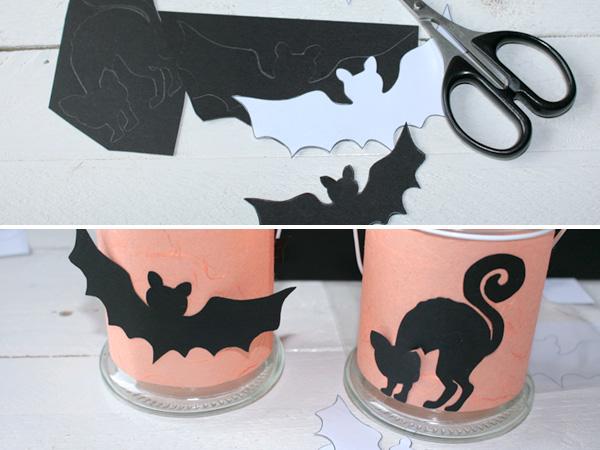Teelichter für Halloween: Dekoration Halloween Deko einfach selber machen