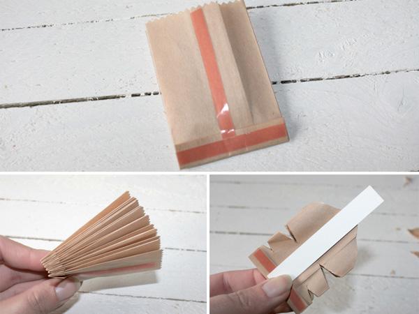 Papierstern: Einzelelemente vorbereiten Papiertüten vorbereiten für die Papiersterne
