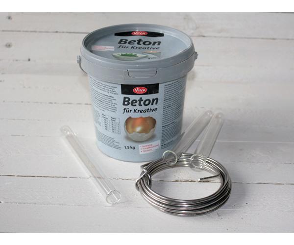 Materialien f&uuml;r die Betonvasen