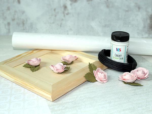 Das folgende Material ben&ouml;tigen wir f&uuml;r das Hochzeitsbild