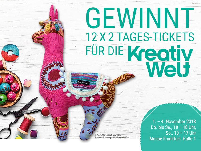 Gewinnspiel: 12 x 2 Tickets f&uuml;r die Kreativ Welt in Frankfurt