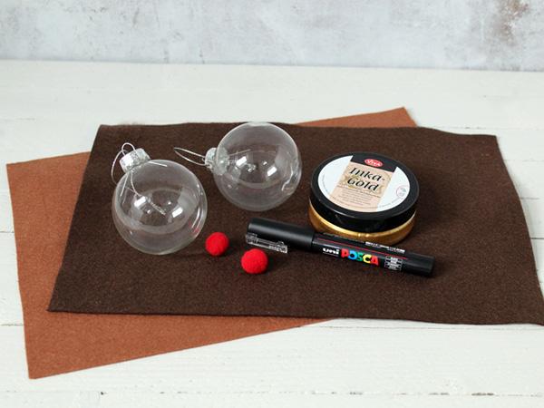 Rentier - Weihnachtskugeln: Material Rentier - Weihnachtskugeln zum Selbermachen
