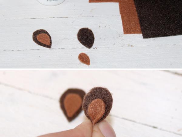 Rentier - Weihnachtskugeln: Ohren Süße Weihnachtskugeln als Rentiere selber basteln. Kinderbasteln für Weihnachten