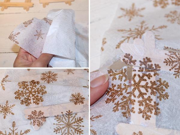 Geschenkidee: Bilderrahmen_Servietten Geschenkidee: Bilderrahmen mit Holzstäbchen mit Serviettentechnik selber basteln