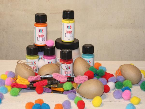 Ben&ouml;tigtes Material f&uuml;r einen bunten Osterstrauch