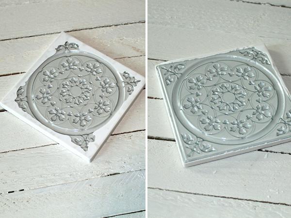Fliesen gießen: silber bemalen Anleitung: Fliesen gießen und bemalen