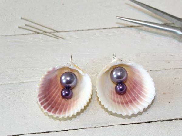 Muschelschmuck_Perlen innen Tollen Muschelschmuck aus eigenen Muscheln