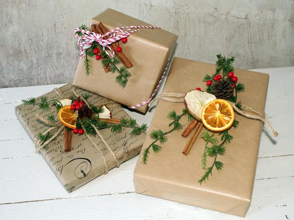 Weihnachtliche Geschenkverpackung_dekorieren