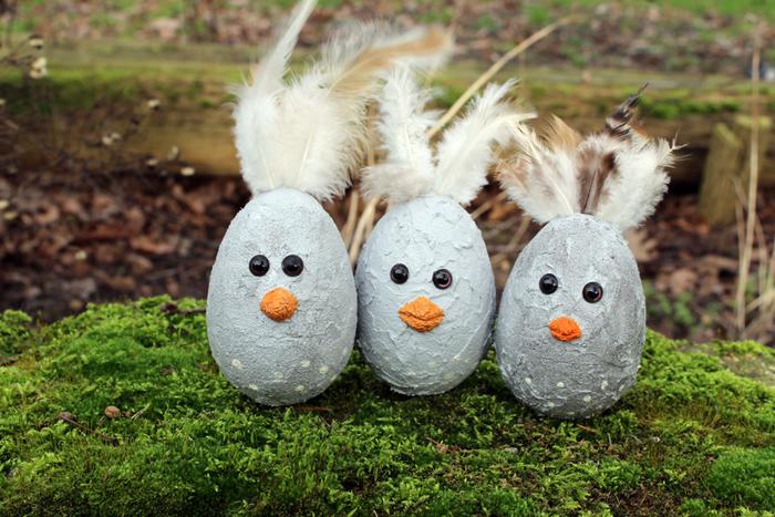 Küken in concrete look aus Styroporeiern_Ergebnis_Mood