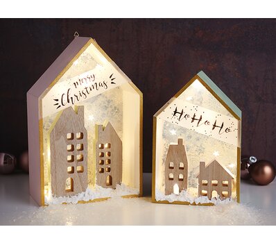 Weihnachtliche Häuser basteln 