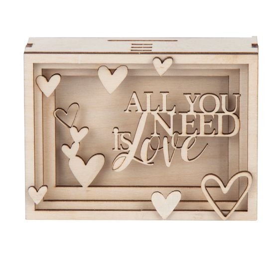 Wood building kit "Love" Money Box