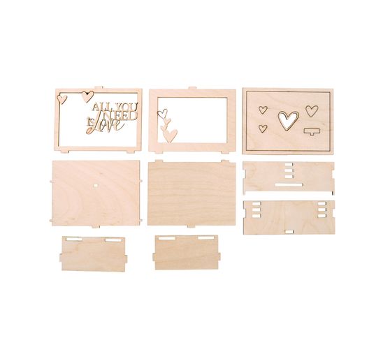 Wood building kit "Love" Money Box