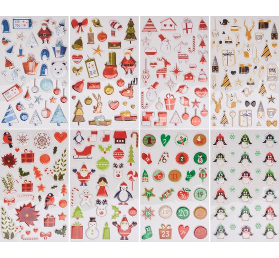 Epoxy sticker assortment "Christmas"