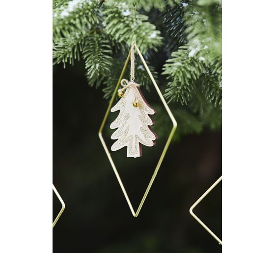 Rico Design Metal ring "Square", White