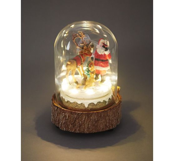 VBS Music box with glass dome with LED, 3xAA, Ø 115 xh170mm