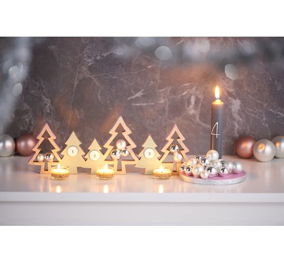 Christmas balls made of glass on wire, 36 pieces, Ø 20 / 25 / 30 mm