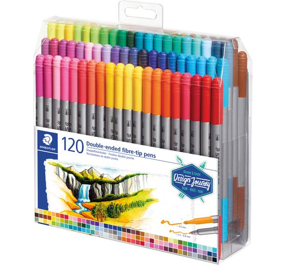 Pera STAEDTLER s dvojitým vláknovým hrotem, 120 per