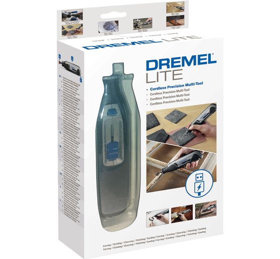 DREMEL 7760 Lite, 15dílné příslušenství, akumulátorové multifunkční nářadí, kabel USB