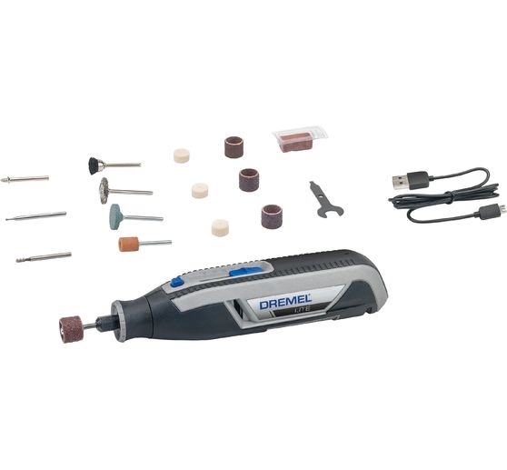 DREMEL 7760 Lite, 15dílné příslušenství, akumulátorové multifunkční nářadí, kabel USB
