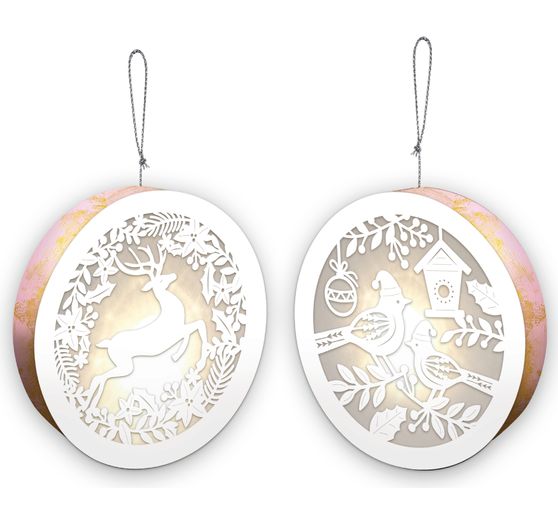 Lightboxy "Ptáci a sobi", sada 2 kusů