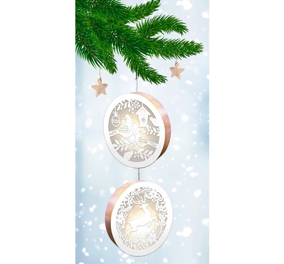 Lightboxy "Ptáci a sobi", sada 2 kusů