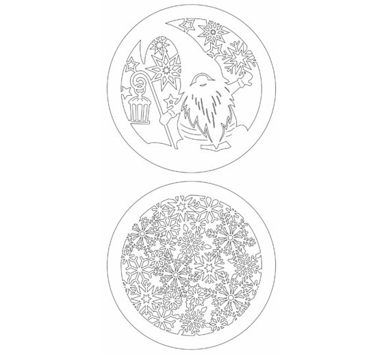 Lightboxes "Gnome & Snowflakes", set of 2
