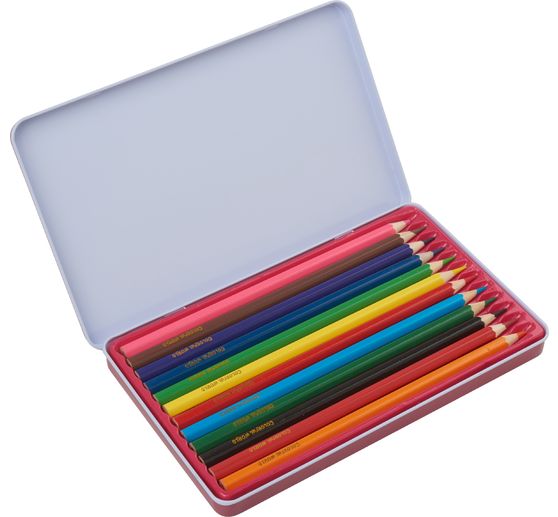 Designová krabička Barevný svět s 12 barevnými tužkami