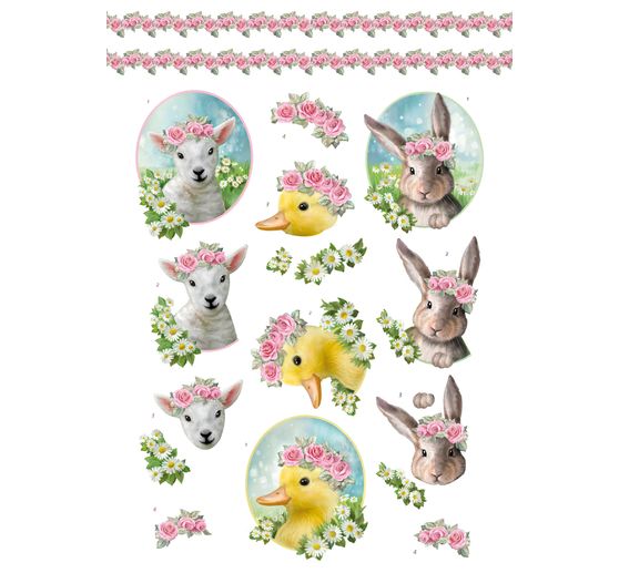 3D punching sheet book "Spring Animals"