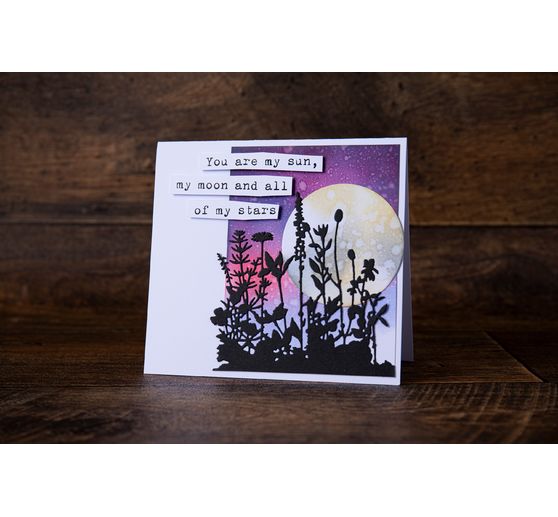 Sizzix Thinlits punching template "Flower Field by Tim Holtz"