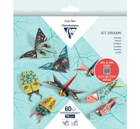 Folding paper-assortment "Insects", 60 sheets