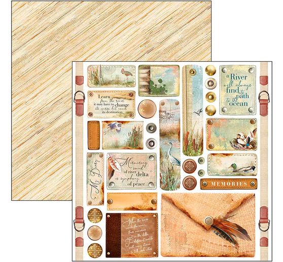 Scrapbook-Paper "Delta", 12 sheets, 30,5 x 30,5 cm