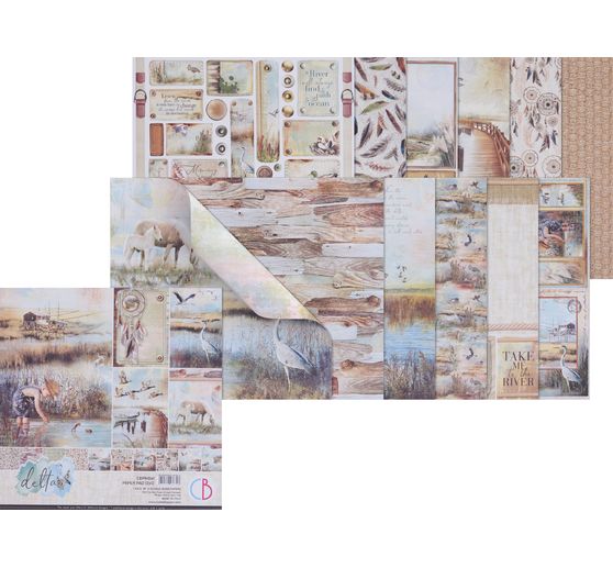 Scrapbook-Paper "Delta", 12 sheets, 30,5 x 30,5 cm