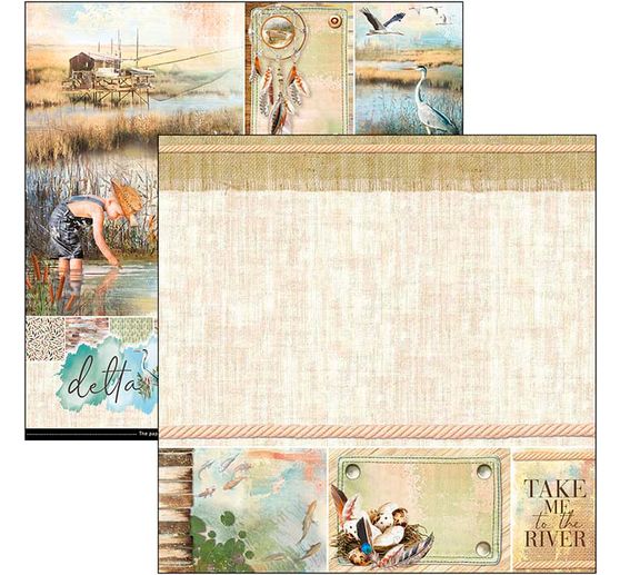 Scrapbook-Paper "Delta", 12 sheets, 30,5 x 30,5 cm