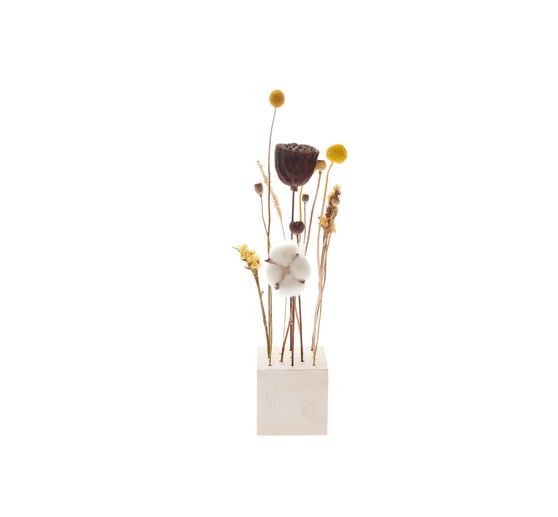 Rico Design wooden stand for dried flowers, 8 x 8 x 8 cm
