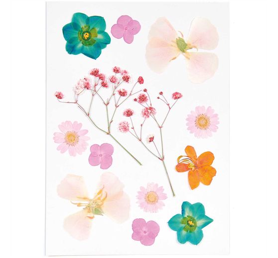 Rico Design Mix Set lisované květiny "Orange Turquoise"