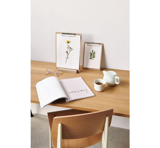 Rico Design wooden stand with double acrylic disc, 13 x 18 cm