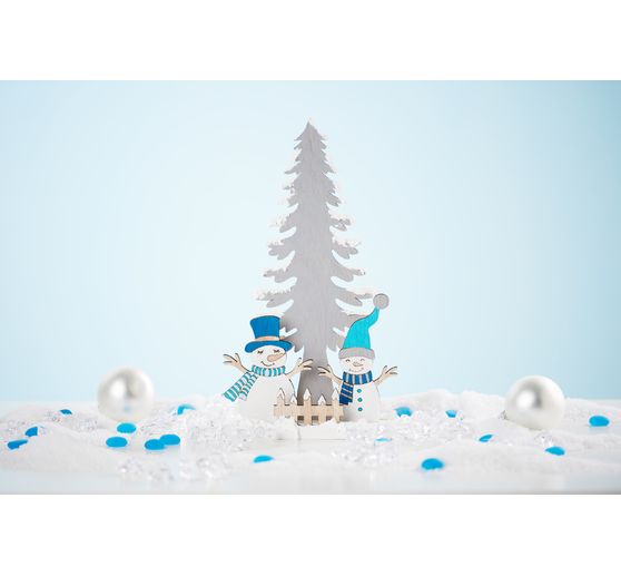 VBS plug motif "Snowmen with fir tree