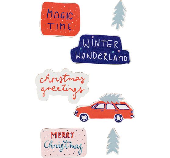 Dřevěné samolepky "Magic Time