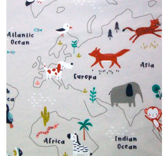 Jersey fabric "World tour"