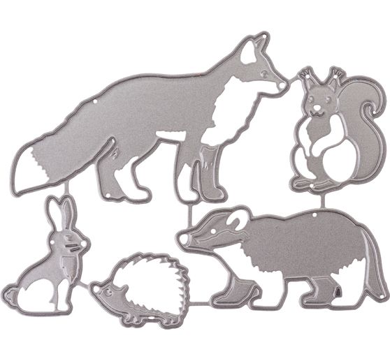 Punching template "Animals in the forest"