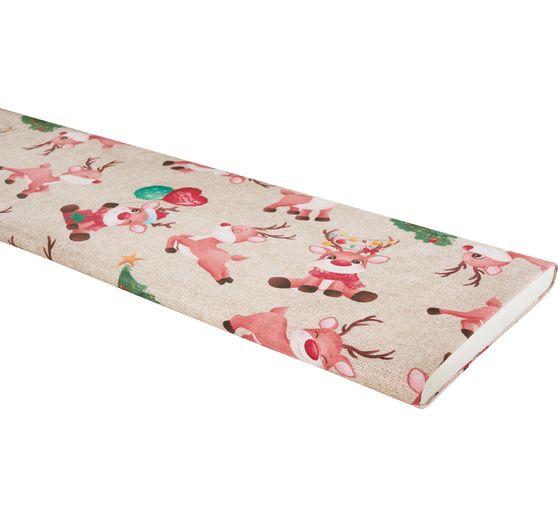 Motif fabric linen look"Reindeer Rudolph"