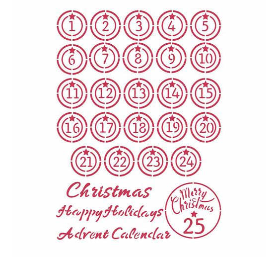 Stencil "Advent numbers"