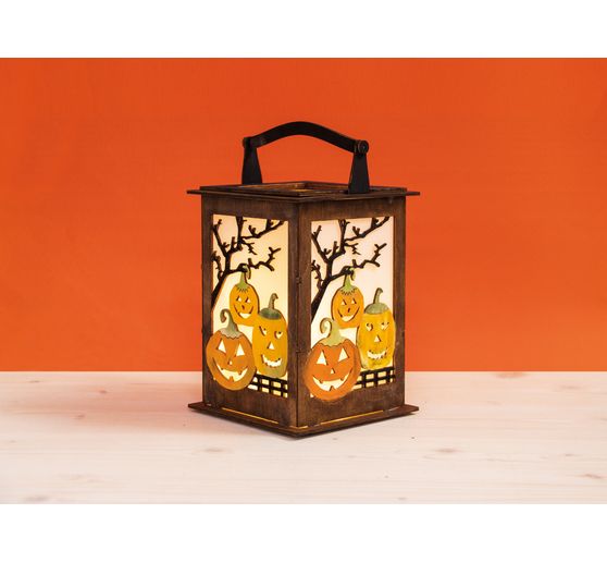 Dřevěná lucerna "Halloween", stavebnice 