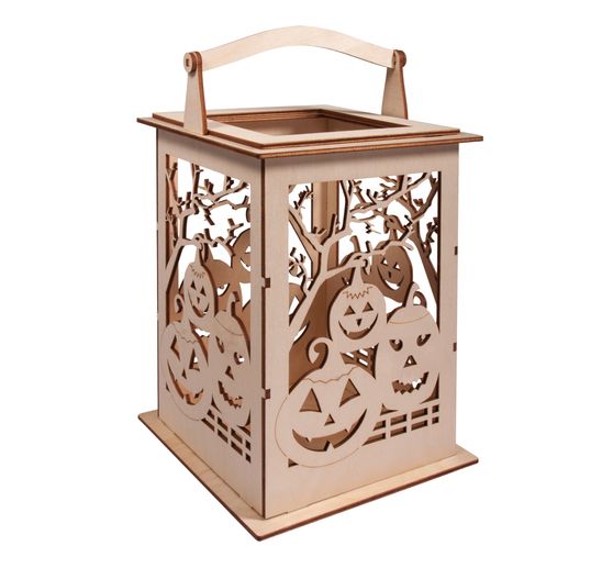 Dřevěná lucerna "Halloween", stavebnice 